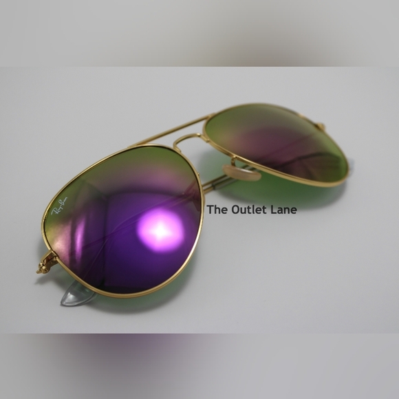 Model Display Ray-Ban Aviator Purple Mirror RB3025 - Picture 7 of 16